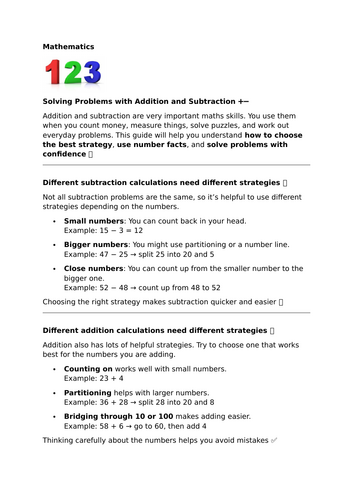 Solving Problems with Addition and Subtraction