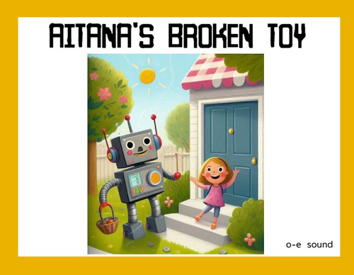 Phonics Reading o-e  sound sound words. Story and supporting image.