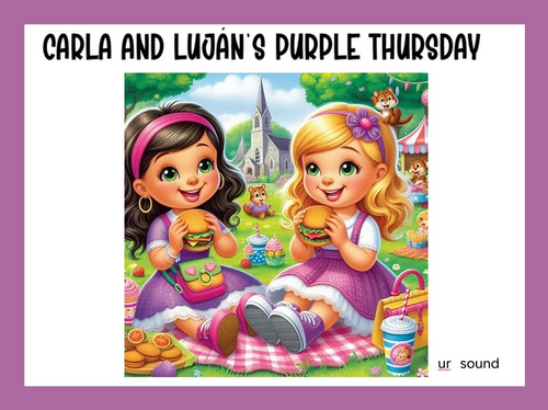 Phonics Reading ur sound words. Story and supporting image.