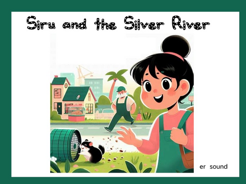 Phonics Reading er sound words. Story and supporting image.