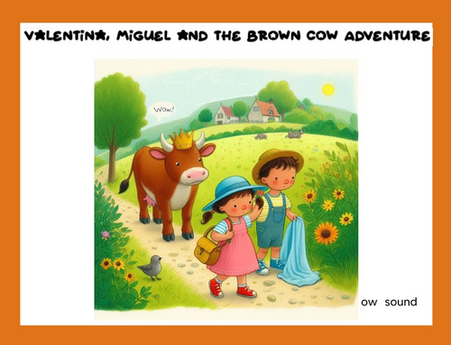 Phonics Reading ow sound words. Story and supporting image and 10 questions