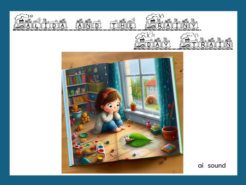 Phonics Reading ai sound words. Story and supporting image.