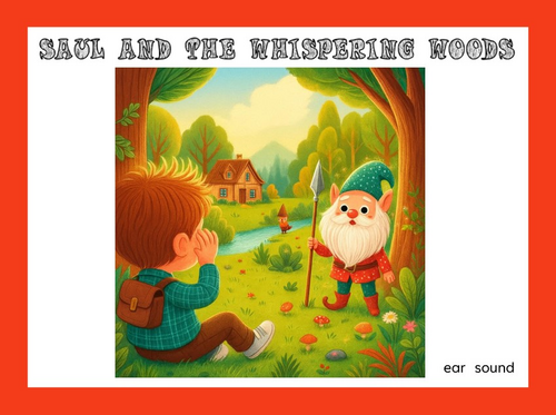 Phonics Reading ear sound words. Story and supporting image.