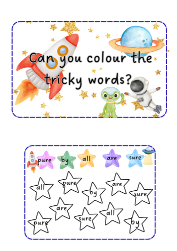 Space - Tricky word stars