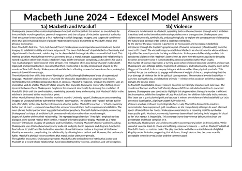 Macbeth Edexcel June 2024 Model Answers