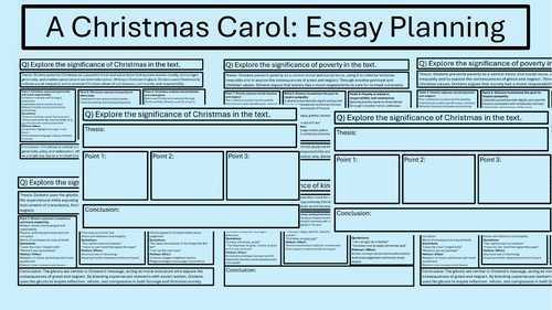 A Christmas Carol 5 Essay Plans