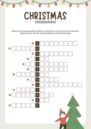 Christmas Crossword: Festive Sentence Hints
