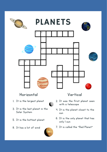 Astronomy & Space: The Planets Crossword