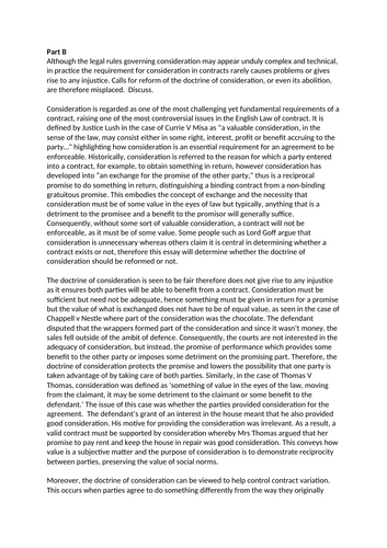 Contract law- answer and plan