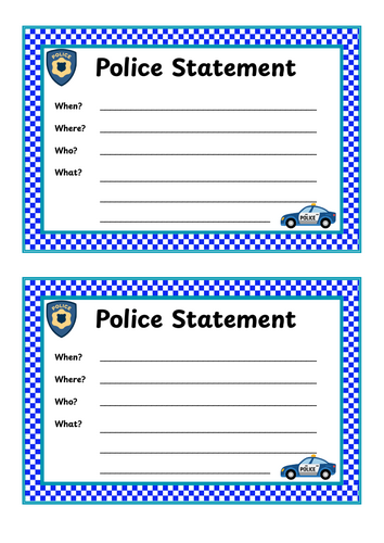 Police Statement Templates for Writing