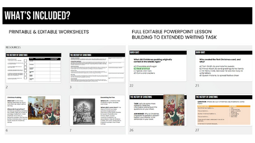 HISTORY KS3 History of Christmas Lesson