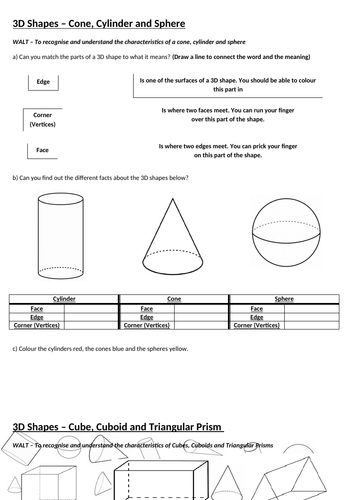 3D Shapes Characteristics Investigation