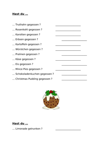 Talking about your Christmas (past tense)