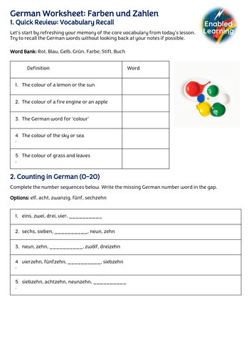 German L4 - Colours in German