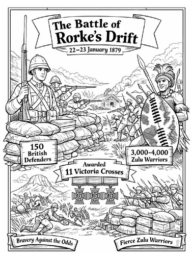 The Battle of Rorke's coloring picture