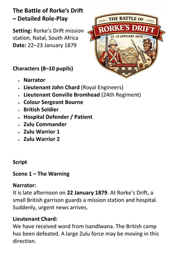 The Battle of Rorke’s Drift – Detailed Role-Play