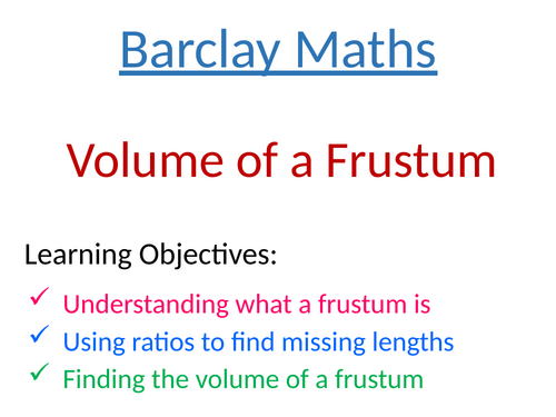 Volume of Frustums