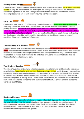 Darwin Non Chronological Report- Jane Considine style