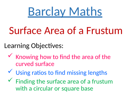 Surface Area of Frustums