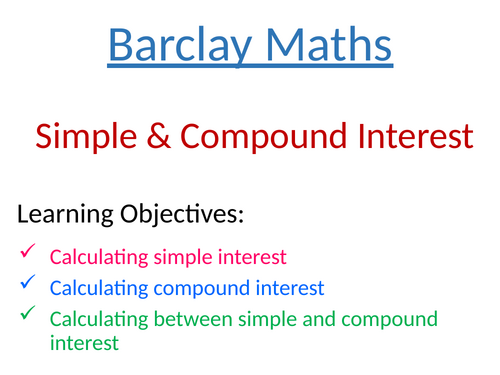 Simple and Compound Interest