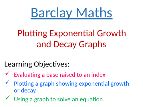 Plotting Exponential Graphs