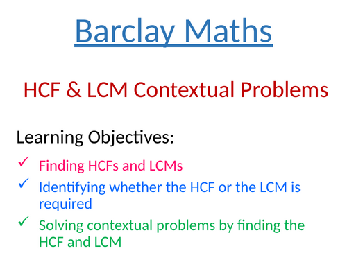 HCF and LCM Contextual Problems