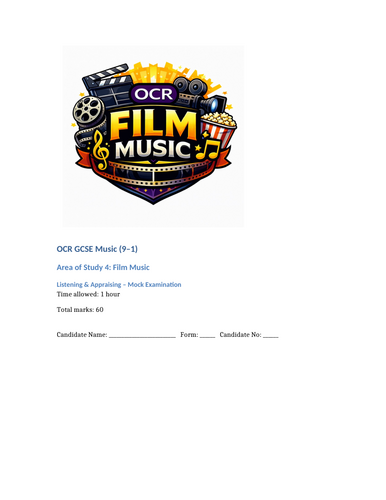 Film music short answers OCR GCSE