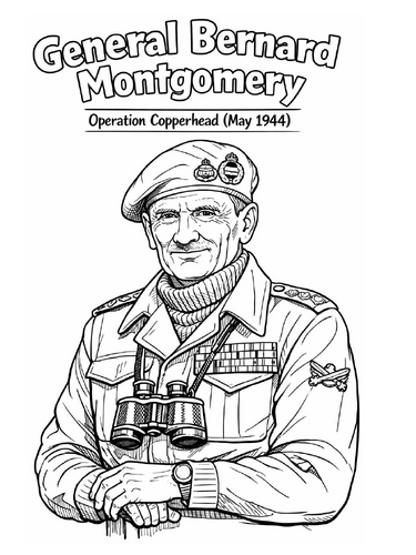 General Bernard Montgomery coloring picture
