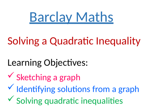Solving a Quadrilateral Inequality