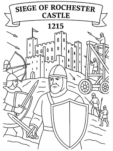 Siege of Rochester Castle coloring picture