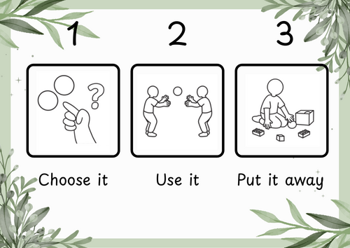 Visual instructions - Tidy up time