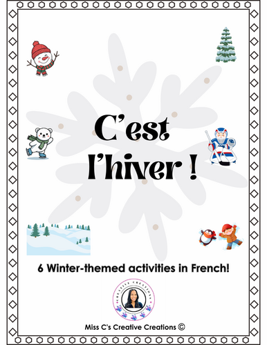 BUNDLE French winter activity package - C'est l'hiver !
