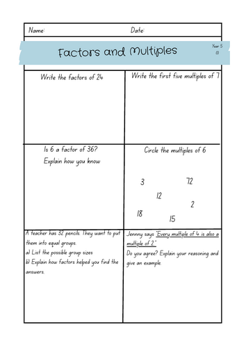 Factors and Multples