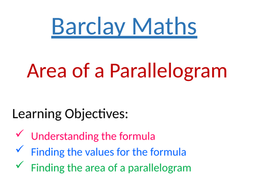 Area of a Parallelogram