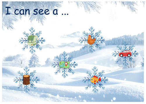 Winter - Snowflake Writing