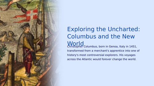 The Voyages of Christopher Columbus Slideshow Presentation