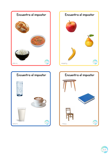 Encuentra el impostor – Gender of Nouns Card Game (A1 ELE)