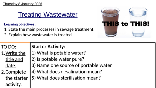 AQA GCSE Combined Science Chemistry: Treating Wastewater Complete Lesson