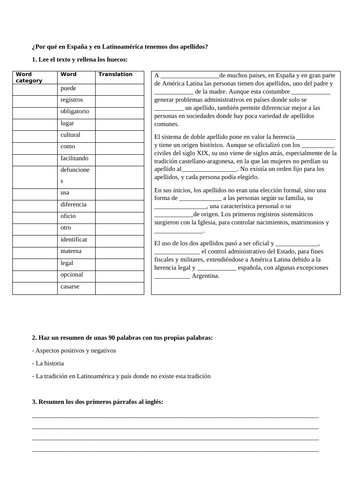 Tradición- ¿por qué en España y Latinoamérica tenemos 2 apellidos?
