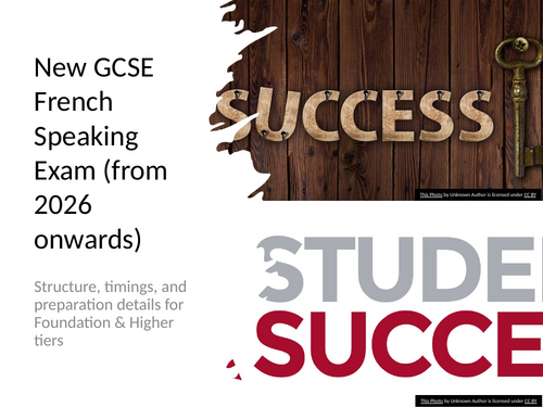 GCSE French Speaking 2026: Lesson ppt & Worksheet