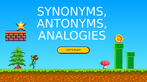 Synonyms, Antonyms and Analogy KS2 - ppoint + worksheets