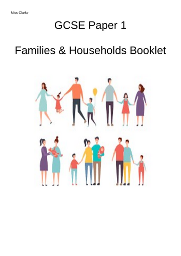 GCSE AQA Sociology Families & Households Content Booklet