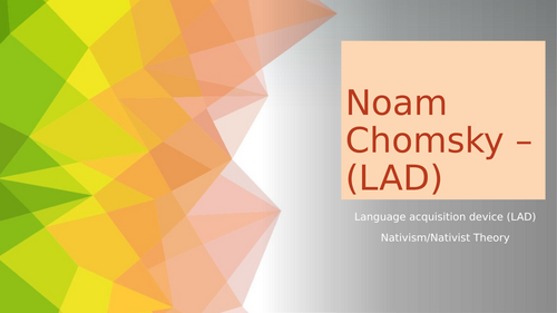 Chomsky: Universal Grammar & LAD A-Level Lesson