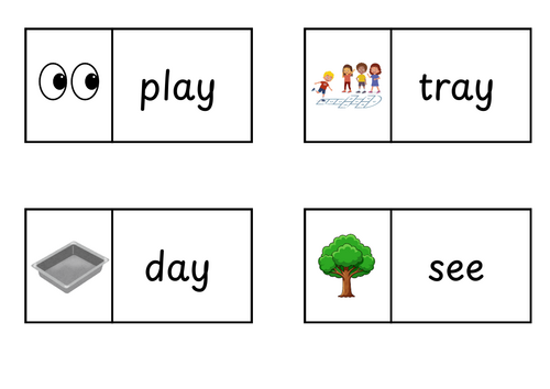 Phonics Set 2 Sounds Dominoes Game