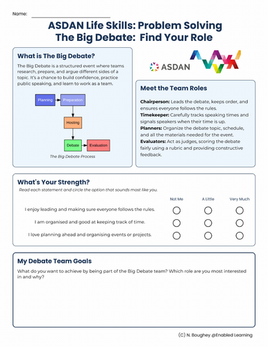 ASDAN Life Skills - Problem Solving - Project on Mindfulness Scrapbooking