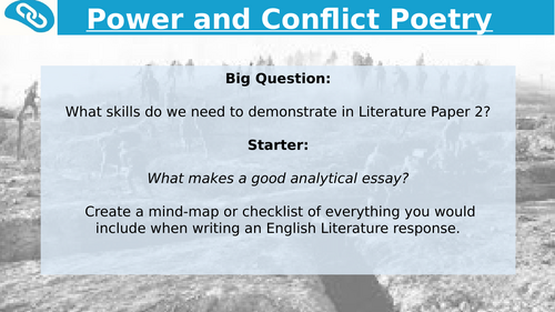 Introduction to Anthology Poetry: Power and Conflict