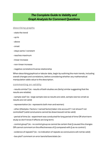 The Complete Guide to Validity and Graph Analysis for AS Biology Comment Questions