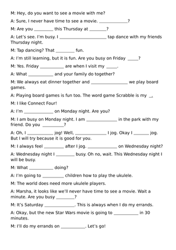 Entry 2 ESOL making plans lesson