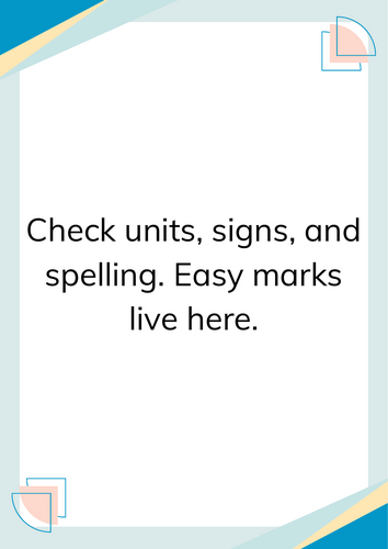 Exam tips for all subjects