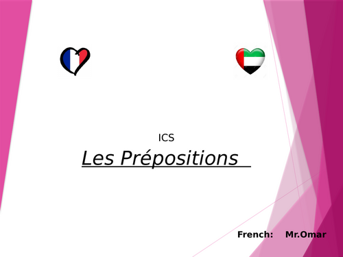 LES PREPOSTIONS / FRENCH PREPOSITIONS